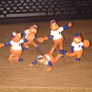 Vintage Montreal Expos YOUPPI! PVC Figurine Lot (5) – 1980s MLB Baseball